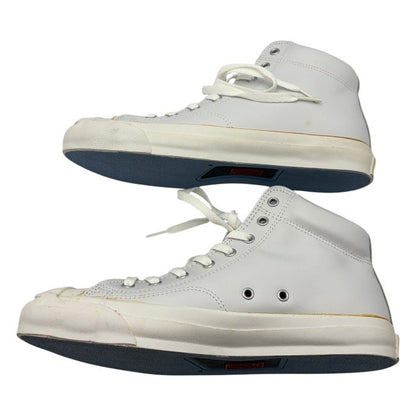 CONVERSE Jack Purcell コンバース ジャックパーセル オールレザー MID スニーカー 1CK503 27cm 靴 シューズ メンズ ホワイト 中古 W４