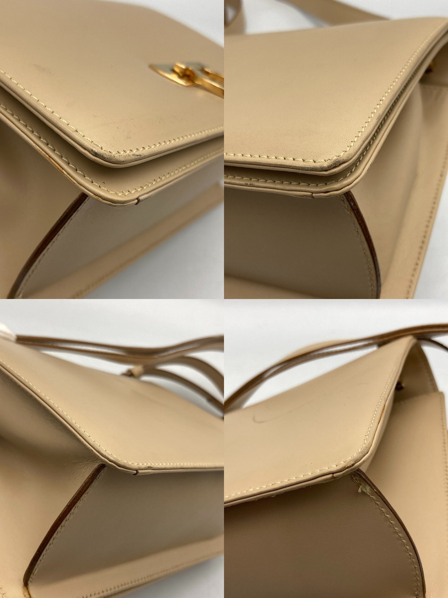 Salvatore Ferragamo サルヴァトーレフェラガモ ガンチーニ レザー ショルダーバッグ AT-21 7160 中古 D4