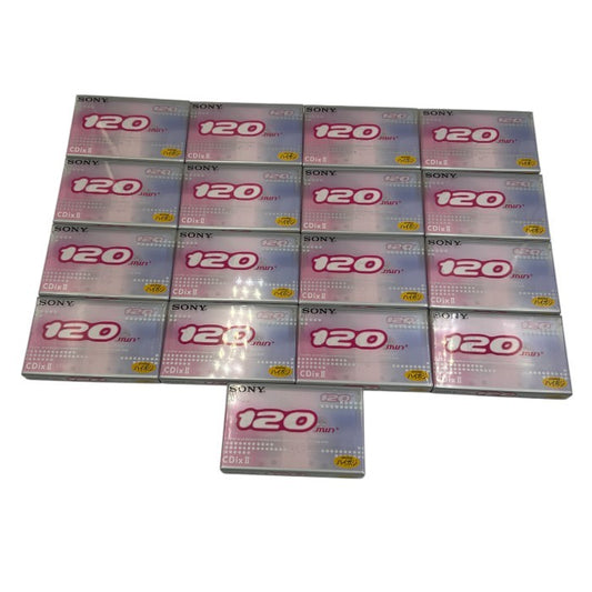 未使用品 SONY カセットテープ 120分 CDixII C-120CDX2H 17個 セット ソニー ハイポジ 片面60分 往復120分 中古 W1