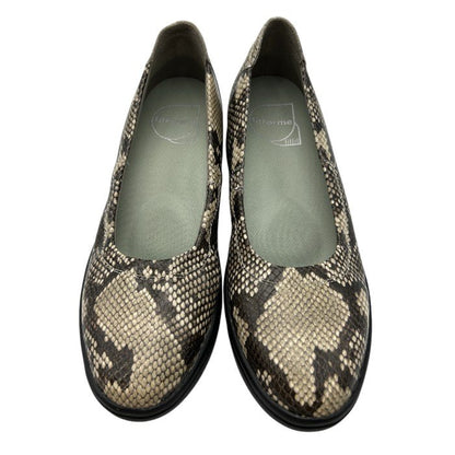 fitfit フィットフィット パイソン調 レザー バレエ スニーカー 23.5cm 靴 シューズ レディース 中古 W４