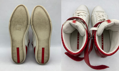 PRADA プラダスポーツ レザー ハイカットスニーカー 3T5743 サイズ37 1/2 レディース 中古 D4