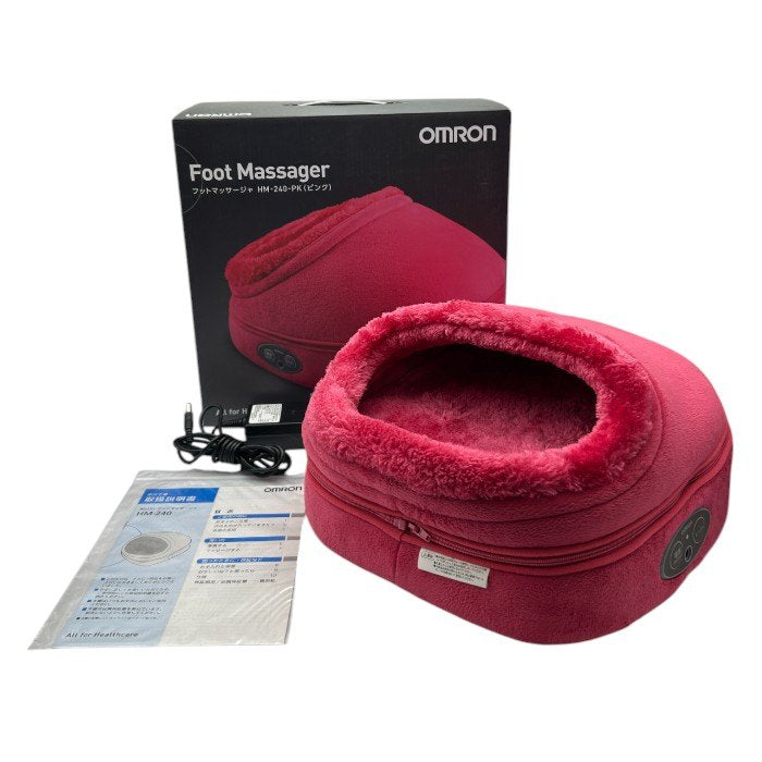 OMRON オムロン ヒーター付 フットマッサージャー ピンク HM-240-PK 医療機器認証番号：224AABZX00150000 家電 足裏 家庭用 マッサージ 中古 W４