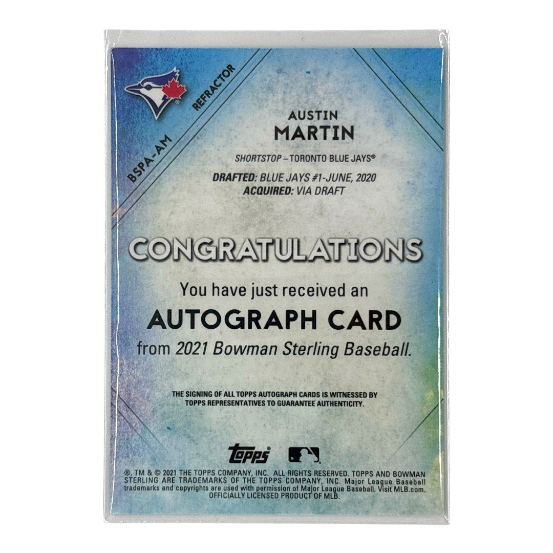 TOPPS MLBカード BOWMAN STERLING AUSTIN MARTIN TORONTO BLUE JAYS 088/150 #BSPA-AM 中古 IT1