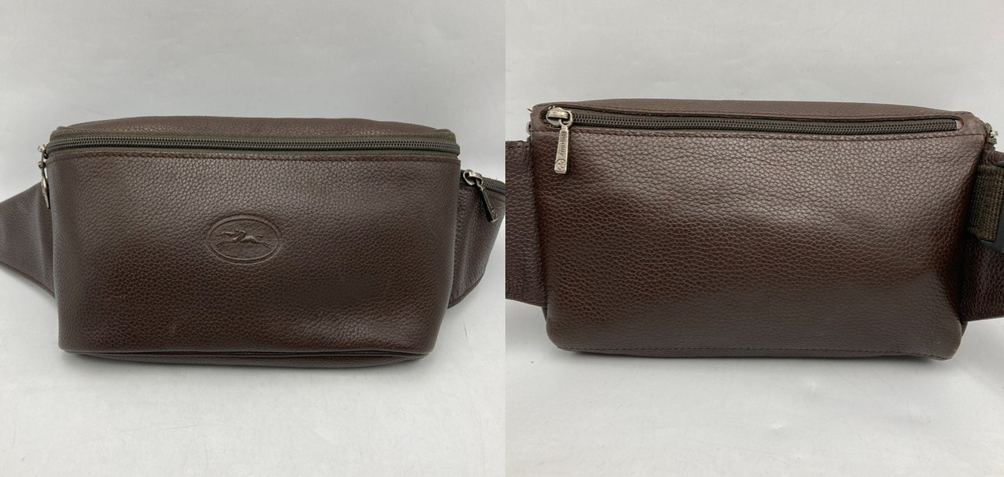 LONGCHAMP ロンシャン レザー ウエストポーチ 中古 D4