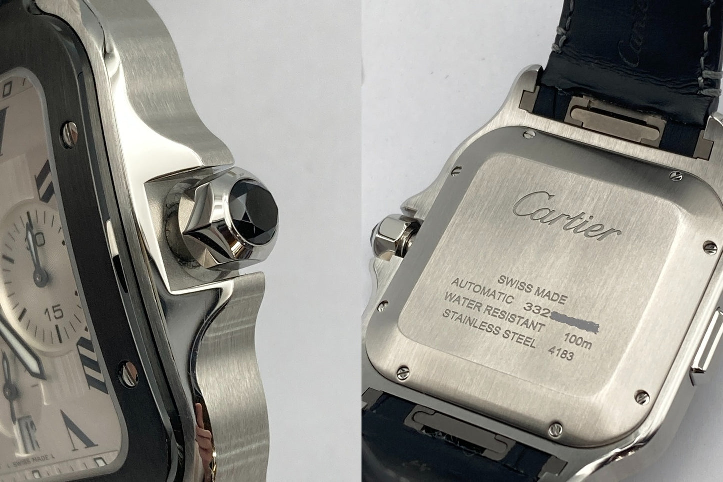 Cartier サントス ドゥ カルティエ クロノグラフ XL WSSA0017 自動巻 腕時計 中古 D4