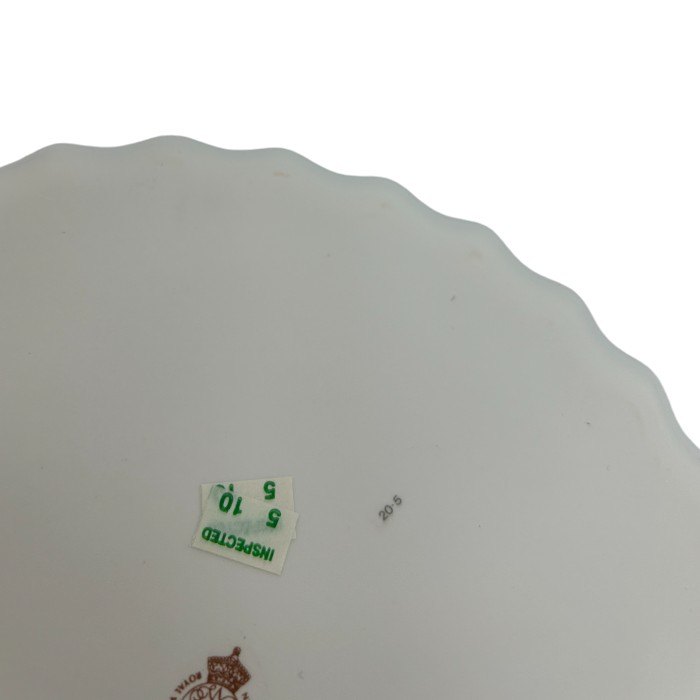 ROYAL WORCESTER ロイヤルウースター ハーブ ローズマリー キッシュプレート 皿 洋食器 ブランド 蝶々 フラワー 花 中古 W４