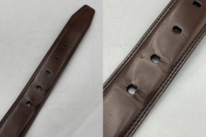 BALLY バリー 回転バックル レザー ベルト リバーシブル ブラウン(艶あり)/ブラウン 中古 D4