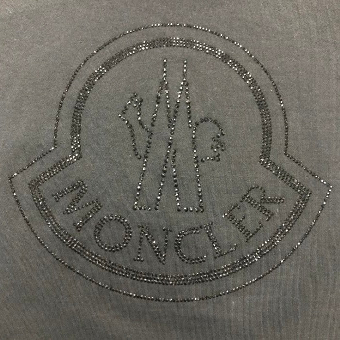 MONCLER モンクレール Tシャツ レディース 半袖 コットン ロゴ ラインストーン ブラック Sサイズ H20938C00016 中古 T1