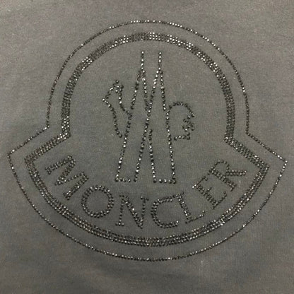 MONCLER モンクレール Tシャツ レディース 半袖 コットン ロゴ ラインストーン ブラック Sサイズ H20938C00016 中古 T1