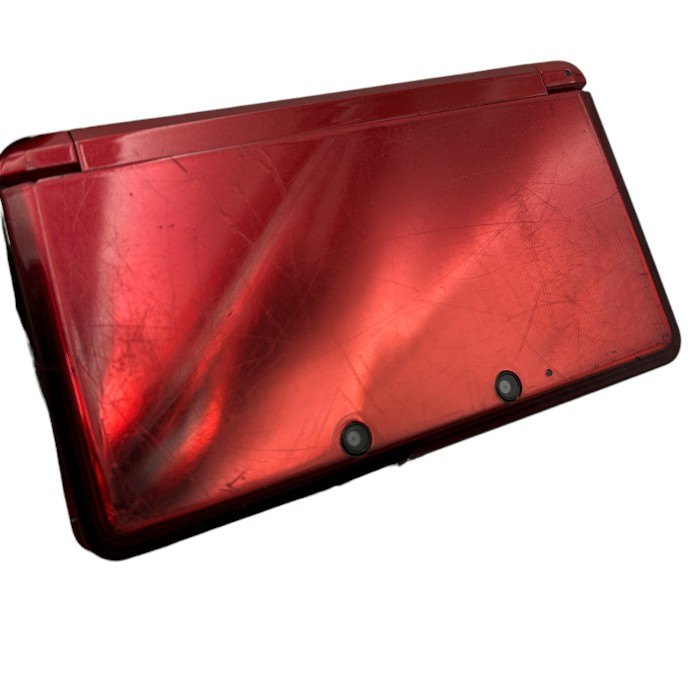 Nintendo 3DS フレアレッド CTR-001 本体 モンスターハンターXX 拡張スライドパッド セット 任天堂 ゲーム ニンテンドー ハード 中古 W４