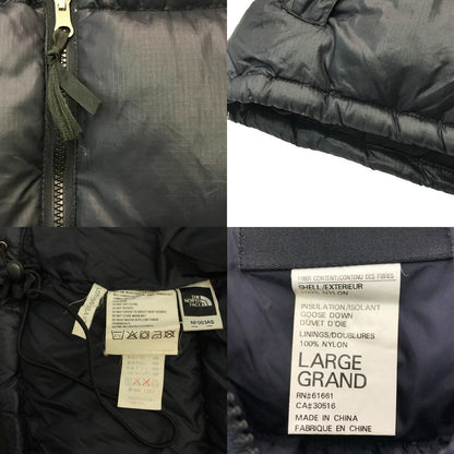 THE NORTH FACE ザノースフェイス ヌプシ ダウンジャケット メンズ 冬 パッカブルフード 防寒 肉厚 ブラック Lサイズ NF003AS 中古 T1