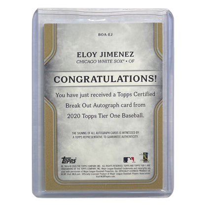TOPPS MLBカード TIER 1 ELOY JIMENEZ CHICAGO WHITE SOX /100 #BOA-EJ 中古 IT2