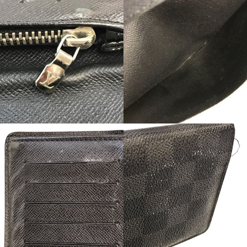 LOUIS VUITTON ルイヴィトン ダミエ グラフィット ポルトフォイユブラザ 長財布 メンズ 二つ折り スリム 実用的 M62665 中古 T1