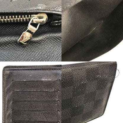 LOUIS VUITTON ルイヴィトン ダミエ グラフィット ポルトフォイユブラザ 長財布 メンズ 二つ折り スリム 実用的 M62665 中古 T1