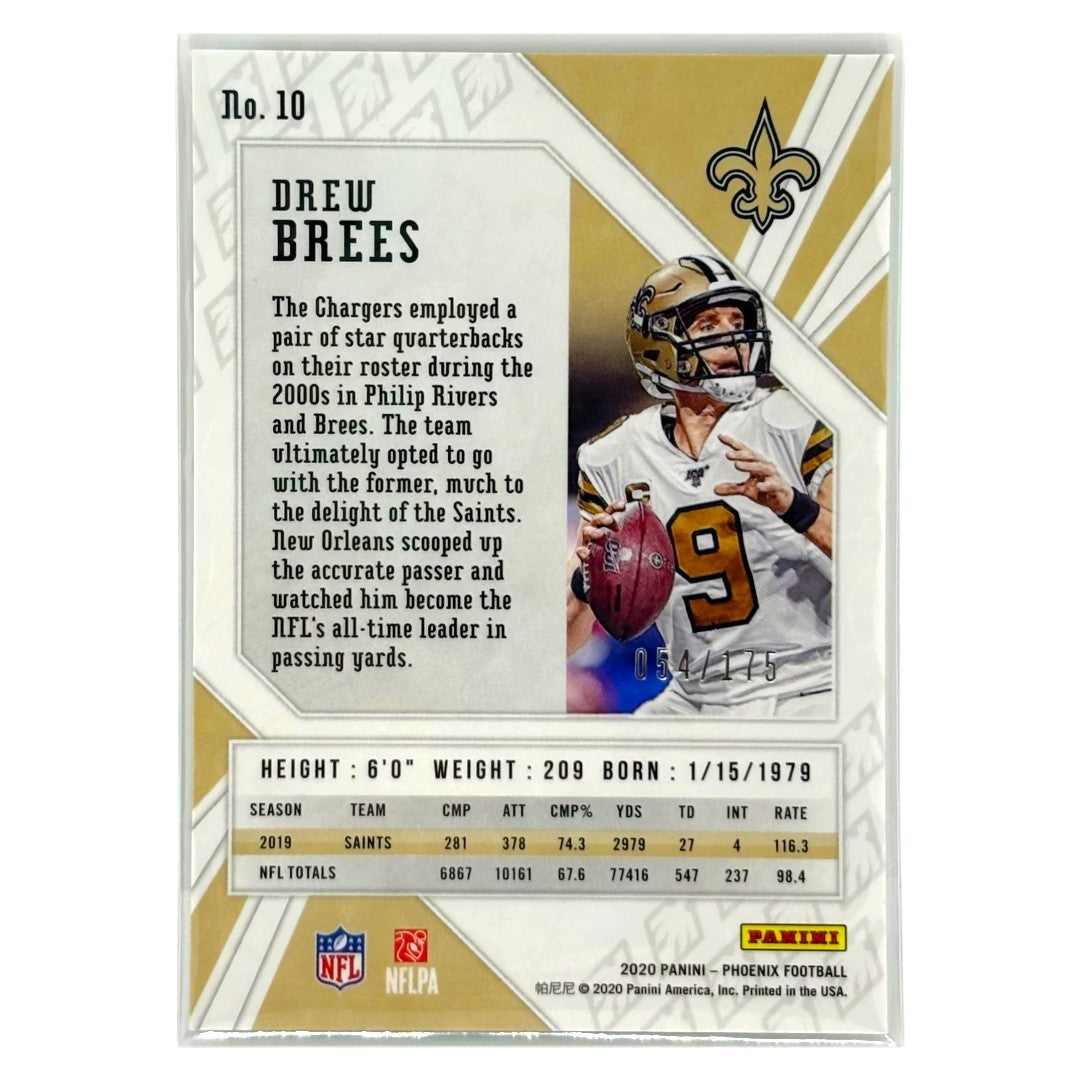PANINI NFLカード PHOENIX DREW BREES NEW ORLEANS SAINTS /175 #10 中古 IT1