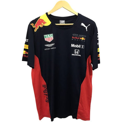 PUMA プーマ Red Bull レッドブル AMRBR チーム Tシャツ メンズ 2020 F1 レーシング Lサイズ ナイトスカイ 762881 中古 TK1