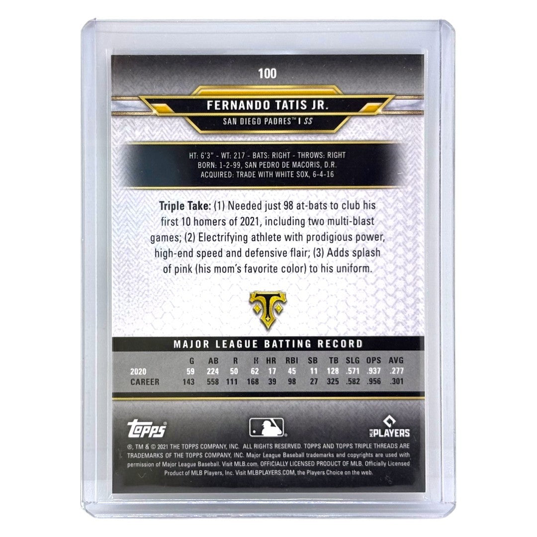 TOPPS MLBカード TRIPLE THREADS FERNANDO TATIS JR. SAN DIEGO PADRES /75 #100 中古 IT1
