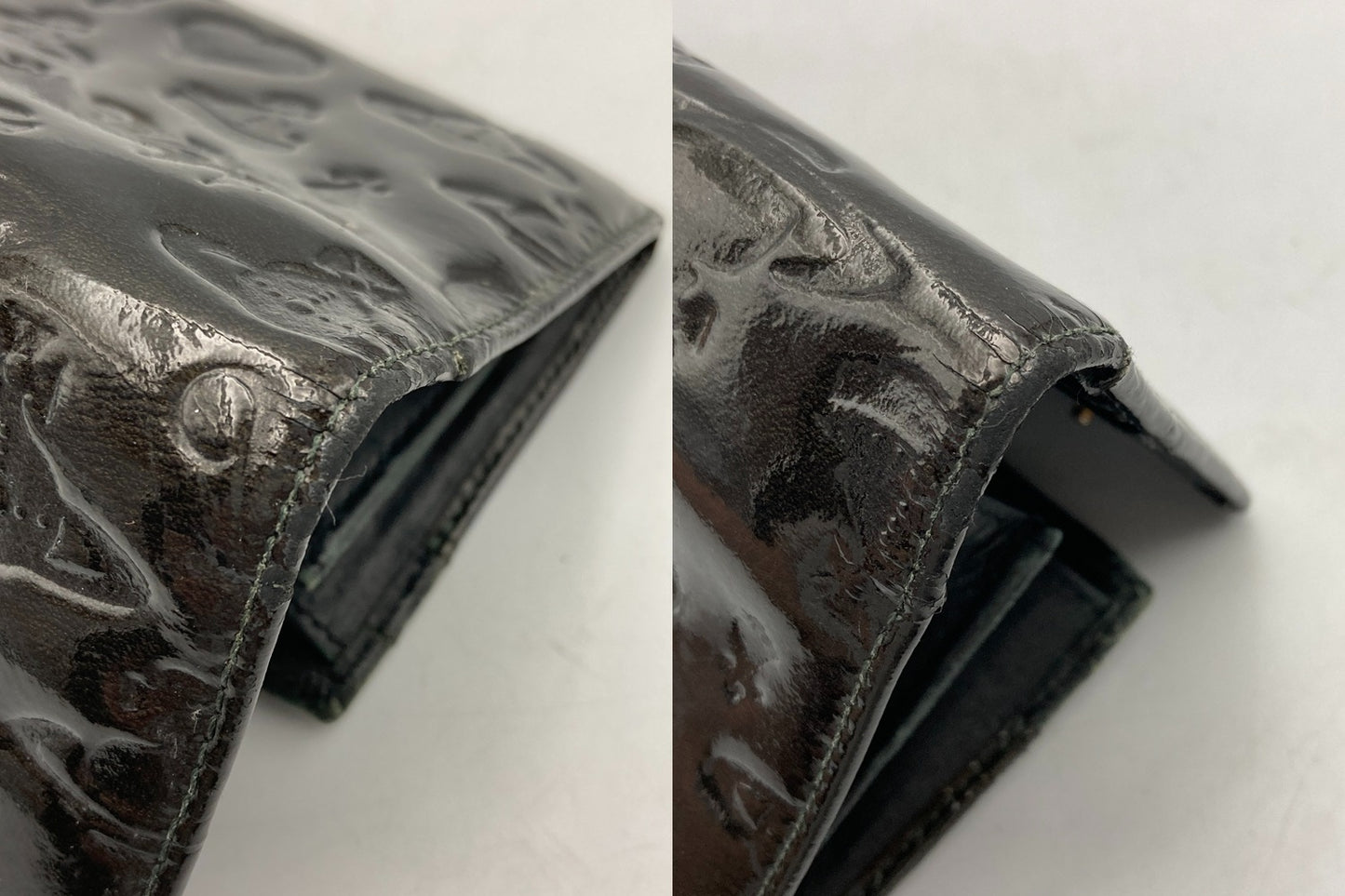 Vivienne Westwood ヴィヴィアンウエストウッド エナメル 2つ折り 長財布 中古 D4