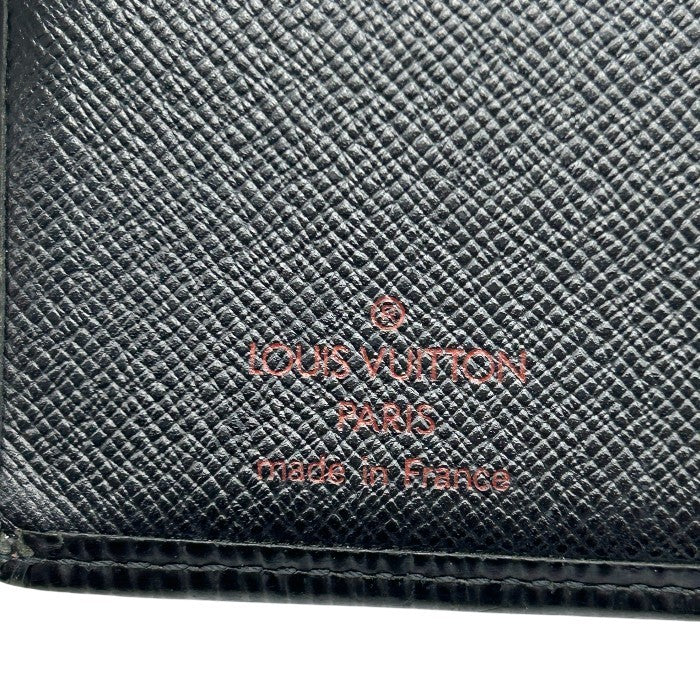 ルイヴィトン LOUIS VUITTON 財布 二つ折り エピ ポルトフォイユ・ヴィエノワ ノワール M63242 ブランド ブラック コンパクト ガマ口 小銭入れ 中古 W４