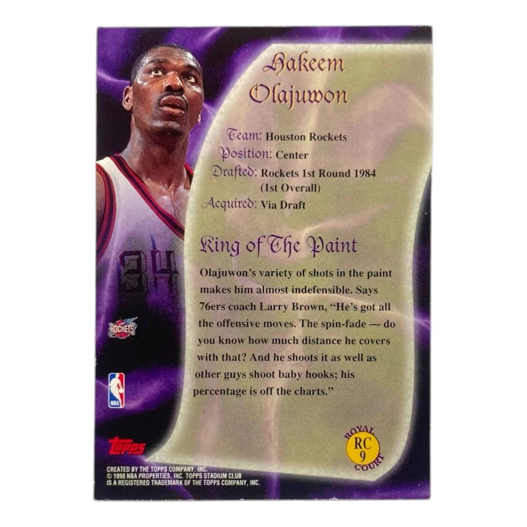TOPPS NBAカード STADIUM CLUB HAKEEM OLAJUWON HOUSTON ROCKETS #RC9 中古 IT2