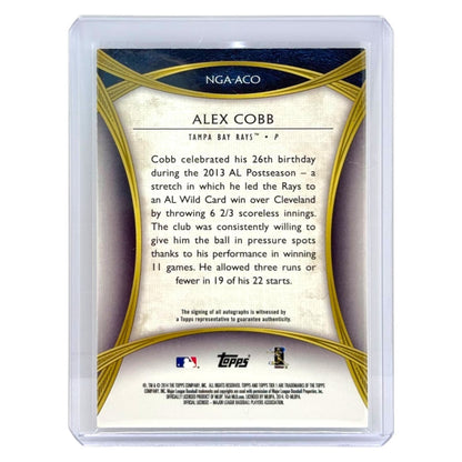 TOPPS MLBカード TIER ONE ALEX COBB TAMPA BAY RAYS /5 #NGA-ACO 中古 IT1