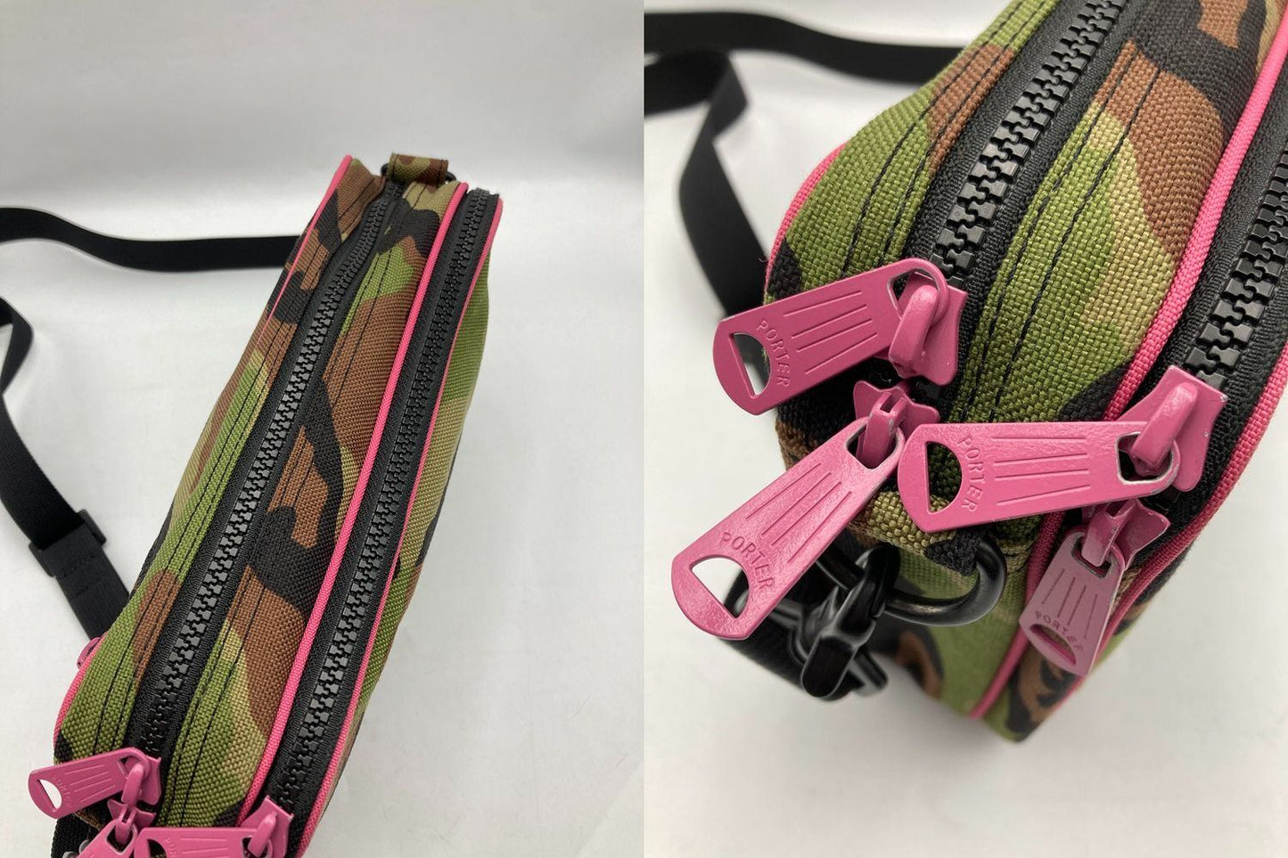 PORTER GIRL ポーターガール 迷彩 ショルダーバッグ 中古 D4