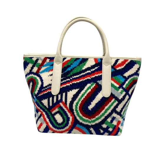 FEILER フェイラー 幾何学模様 トートバッグ 中古 D4