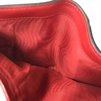 PRADA プラダ 財布 レディース 2つ折り レザー コンパクト 小銭入れあり ゴールド金具 ブラック/レッド 中古 T1