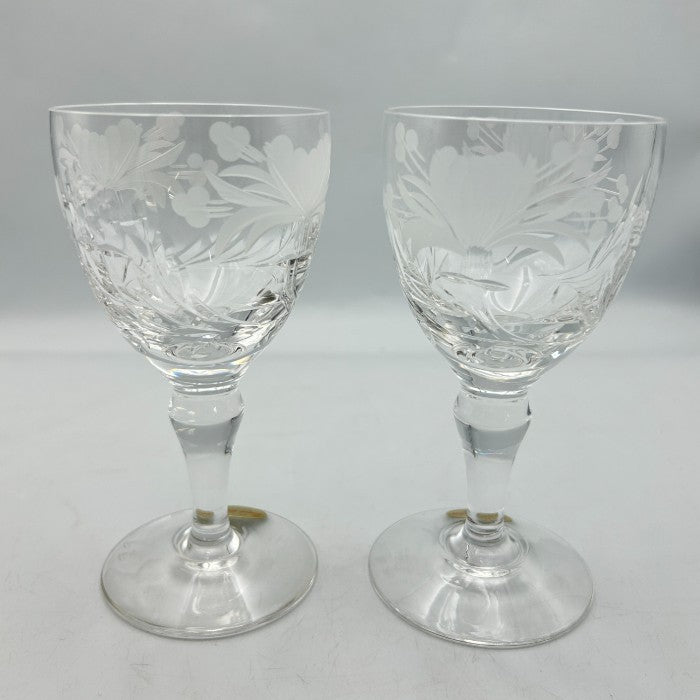 Royal Brierley ロイヤルブライアリー ワイングラス ペア 洋食器 クリスタル 酒器 中古 W４