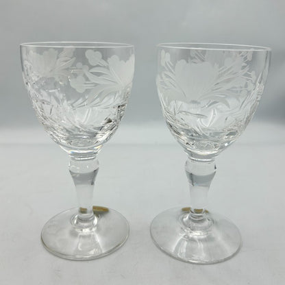 Royal Brierley ロイヤルブライアリー ワイングラス ペア 洋食器 クリスタル 酒器 中古 W４