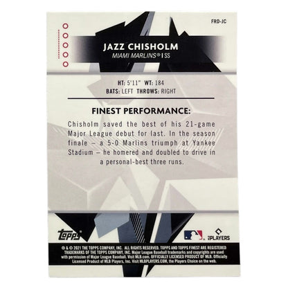 TOPPS MLBカード FINEST JAZZ CHISHOLM MIAMI MARLINS #FRD-JC 中古 IT2