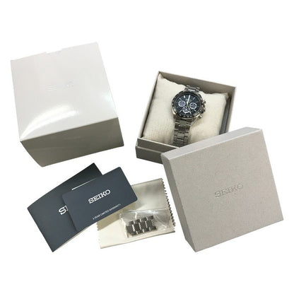 SEIKO セイコー 腕時計 メンズ ソーラー クロノグラフ アナログ SS シルバー/ブラック V175-0FA0 中古 T1