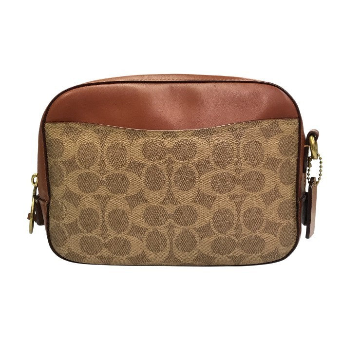 COACH コーチ ショルダーバッグ レディース PVCシグネチャー 斜め掛け チェーン ブラウン 31208 中古 T1