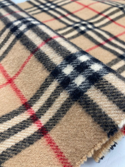 Burberry's バーバリーズ 英国製 ノバチェック マフラー ウール100％ 中古 D4