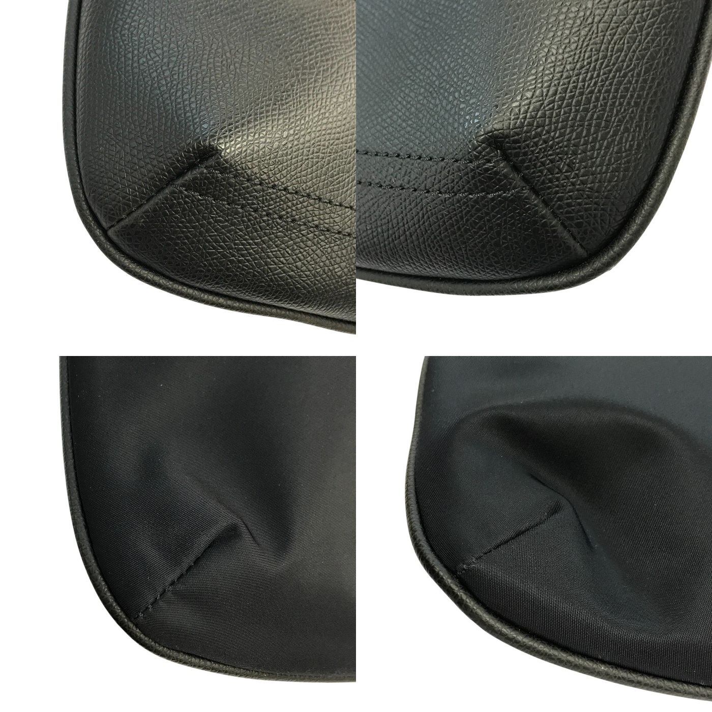 EMPORIO ARMANI エンポリオアルマーニ ショルダーバッグ メンズ ナイロン 斜め掛け ロゴ ブラック 中古 T1