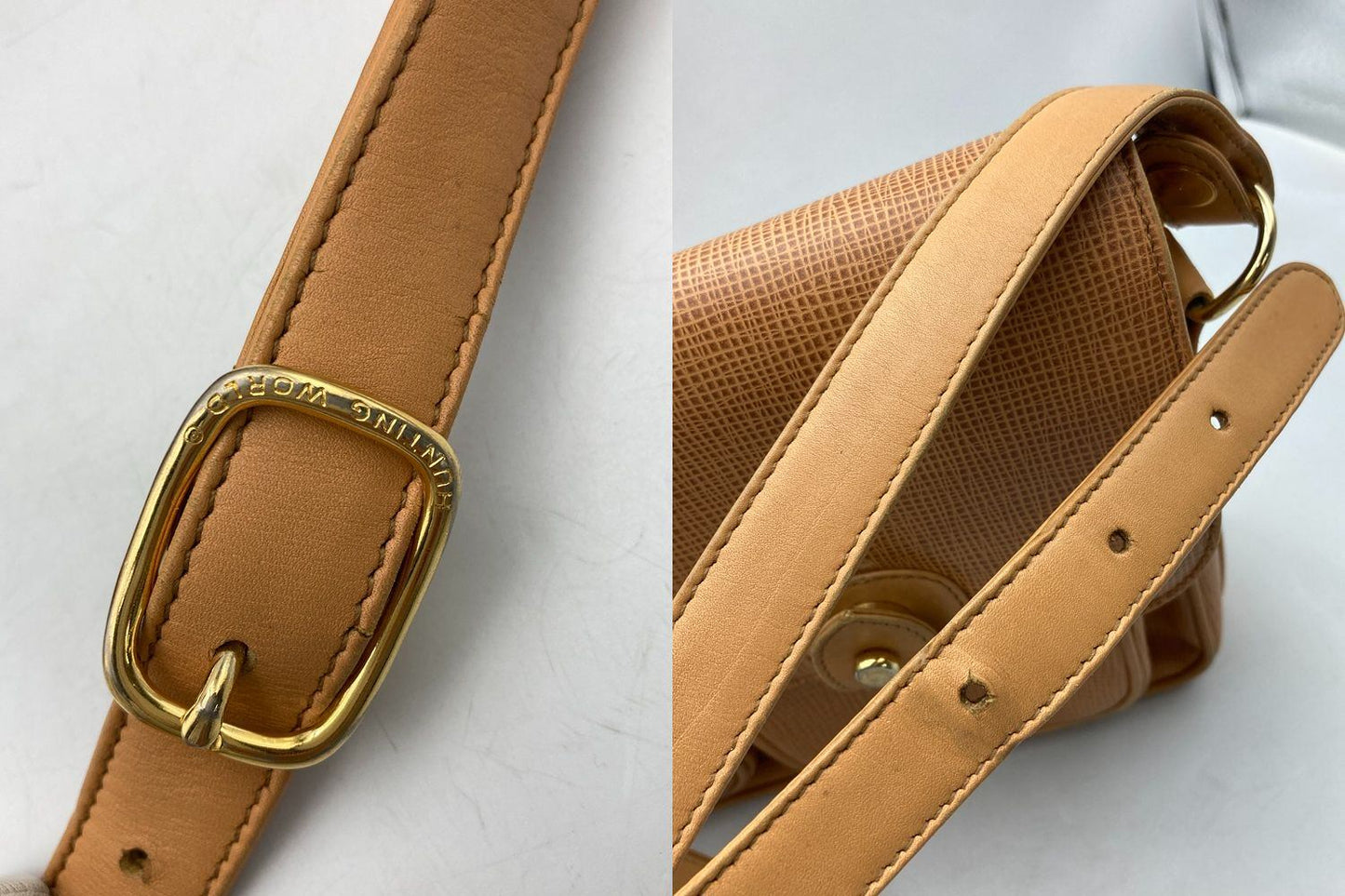 HUNTING WORLD ハンティングワールド レザー ショルダーバッグ 中古 D4