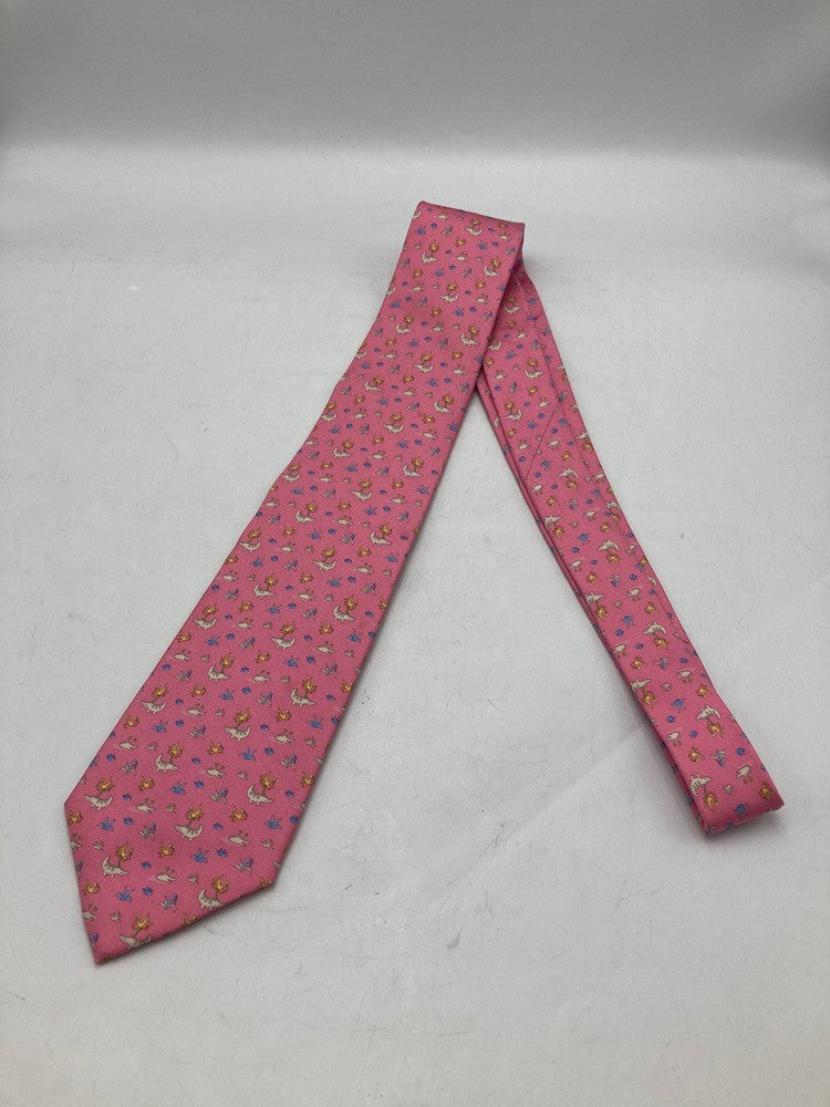 Salvatore Ferragamo サルヴァトーレフェラガモ アニマル ワニ柄 ネクタイ シルク100％ 中古 D4