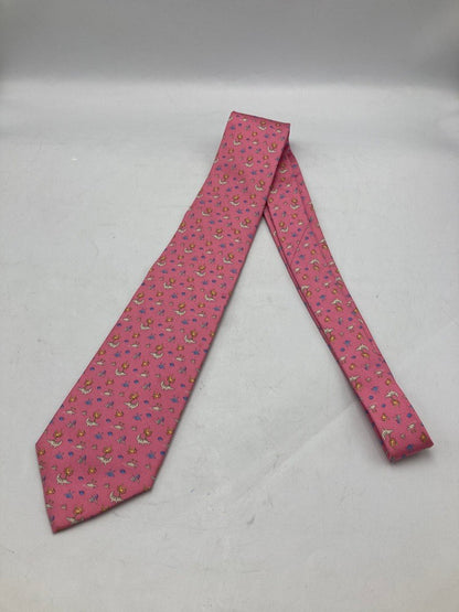 Salvatore Ferragamo サルヴァトーレフェラガモ アニマル ワニ柄 ネクタイ シルク100％ 中古 D4