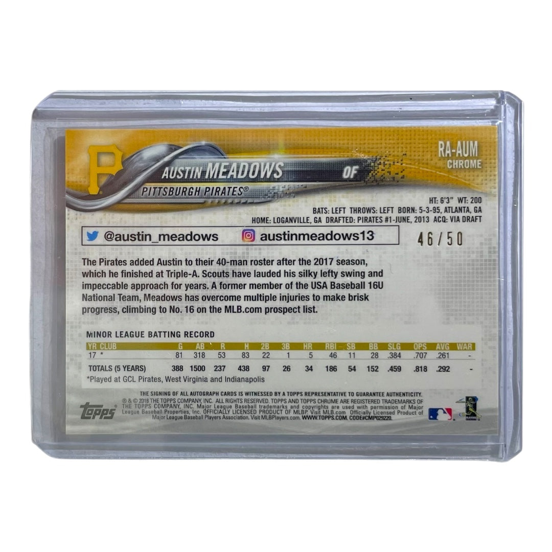 TOPPS MLBカード CHROME AUSTIN MEADOWS PITTSBURGH PIRATES /50 #RA-AUM 中古 IT2