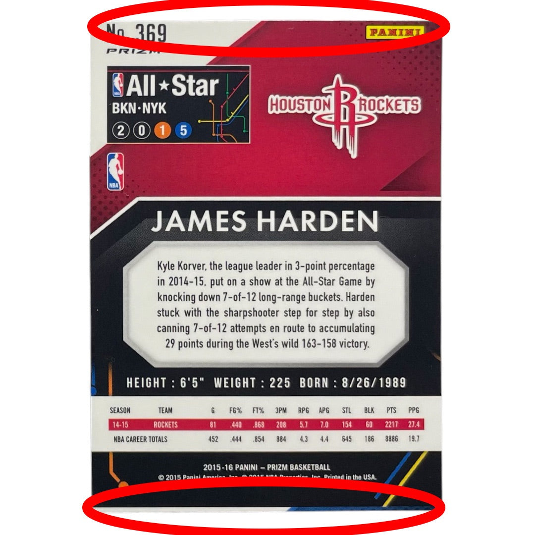 PANINI NBAカード PRIZM JAMES HARDEN ROCKETS #369 中古 IT2