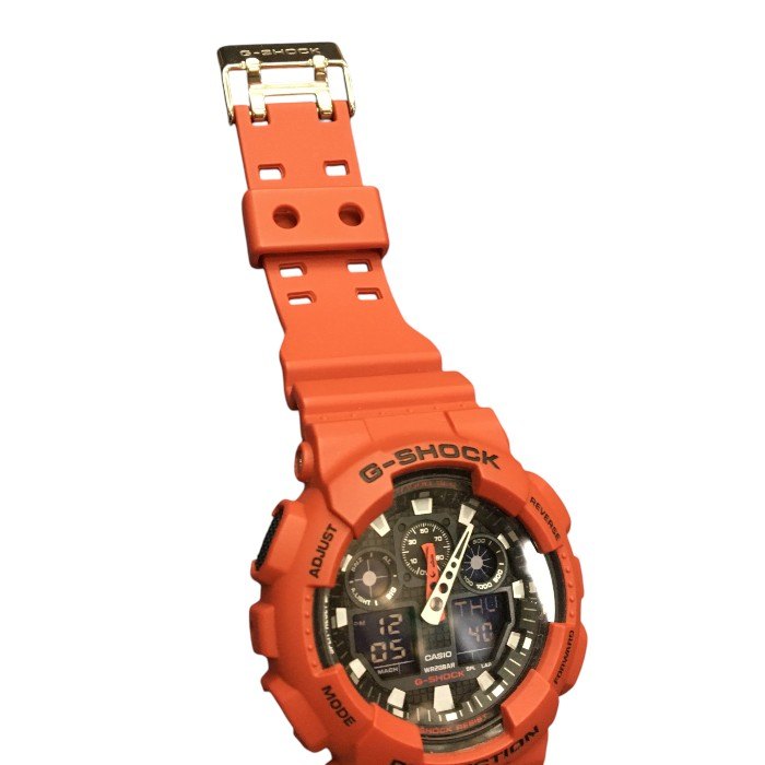 CASIO 腕時計 G-SHOCK ジーショック ブラック×レッド GA-100B-4AJ 中古 Y4