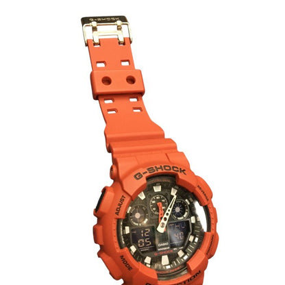 CASIO 腕時計 G-SHOCK ジーショック ブラック×レッド GA-100B-4AJ 中古 Y4