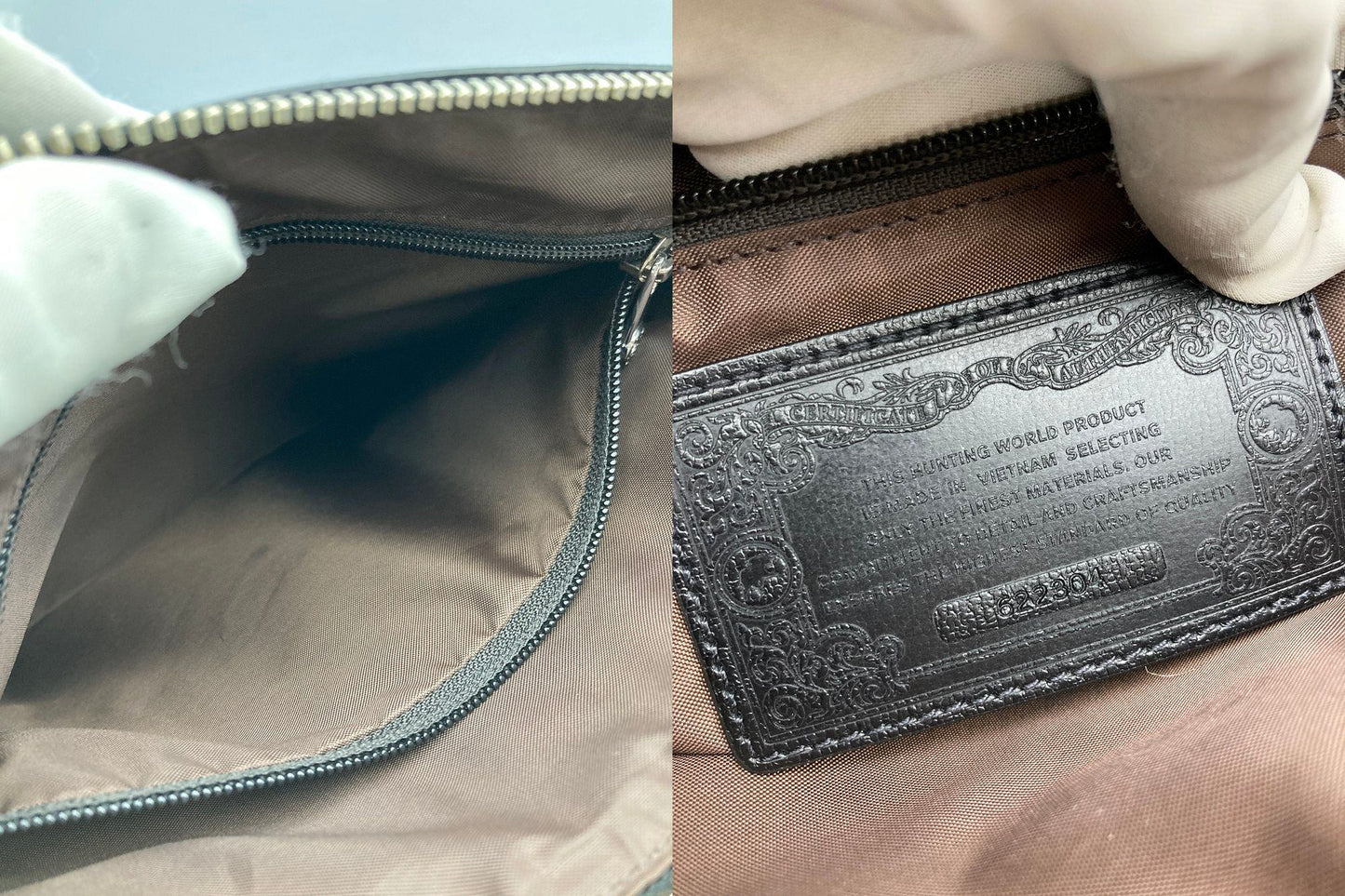 HUNTING WORLD ハンティングワールド ナイロン ショルダーバッグ ブラック 中古 D4