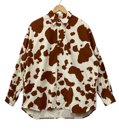 BEAMS ビームス アニマル イージー レギュラーカラーシャツ ホルスタイン サイズM 中古 D4