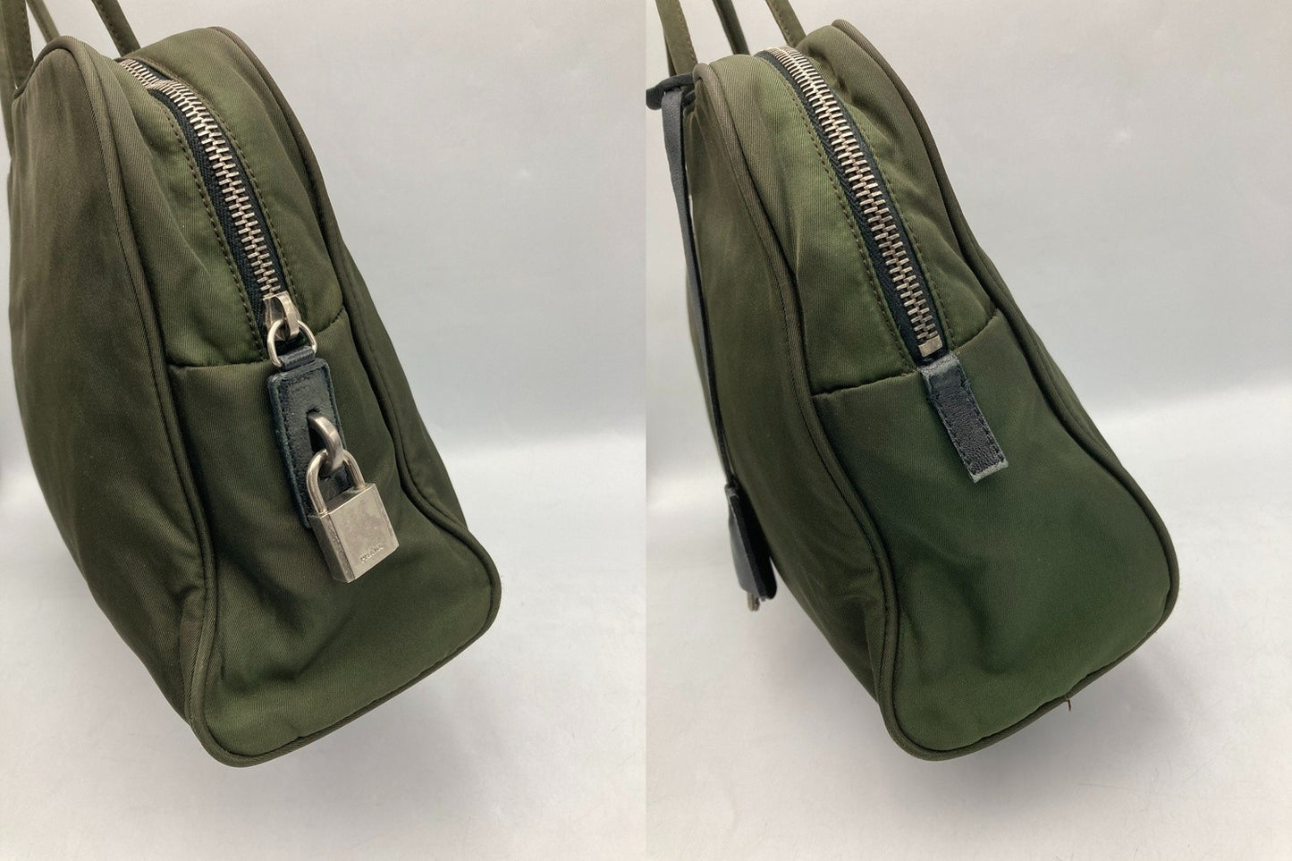 PRADA プラダ テスート トートバッグ カーキ 中古 D4