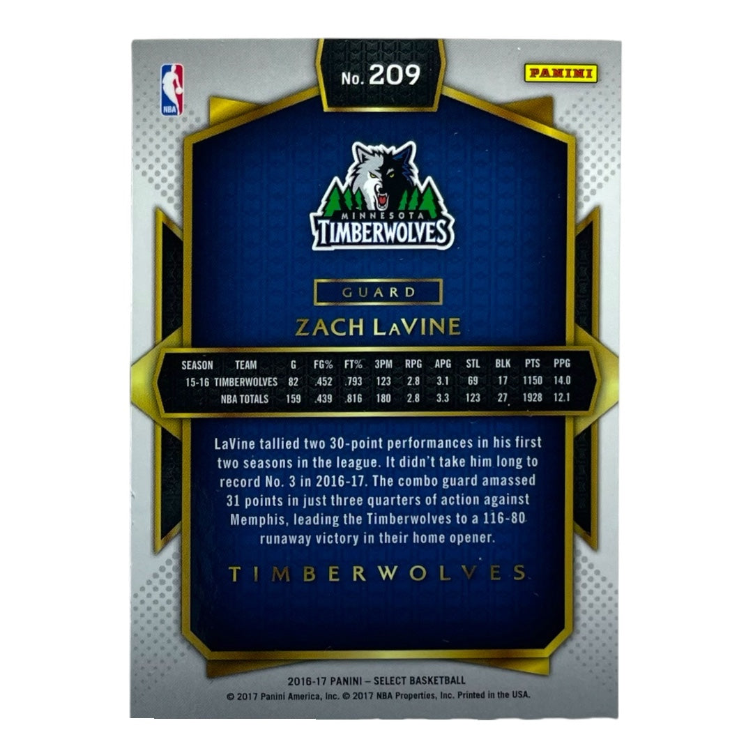 PANINI NBAカード SELECT ZACH LAVINE TIMBERWOLVES #209 中古 IT2