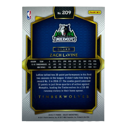 PANINI NBAカード SELECT ZACH LAVINE TIMBERWOLVES #209 中古 IT2