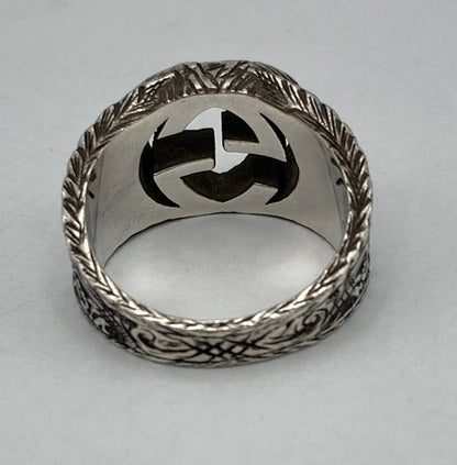 GUCCI グッチ インターロッキングG アラベスク リング SV925 サイズ18号 中古 D4