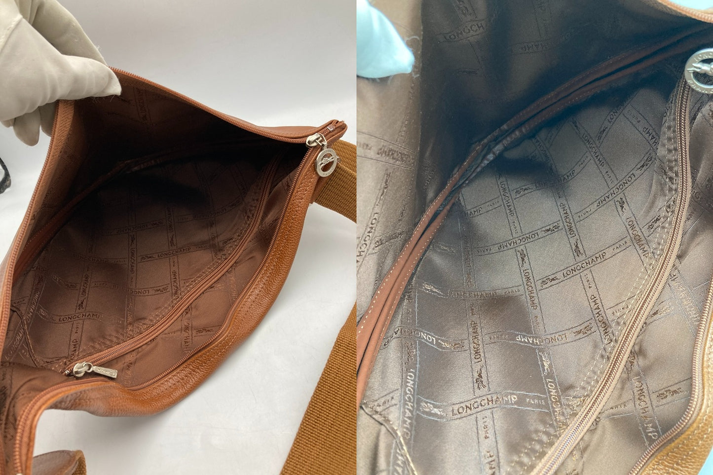 LONGCHAMP ロンシャン レザー ボディバッグ クロスボディ 中古 D4