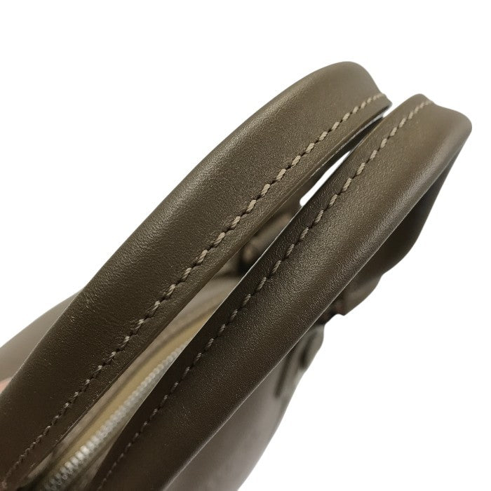 LONGCHAMP ロンシャン ハンドバッグ レディース レザー シンプル アーチ型 ジップ ブラウン 中古 T1